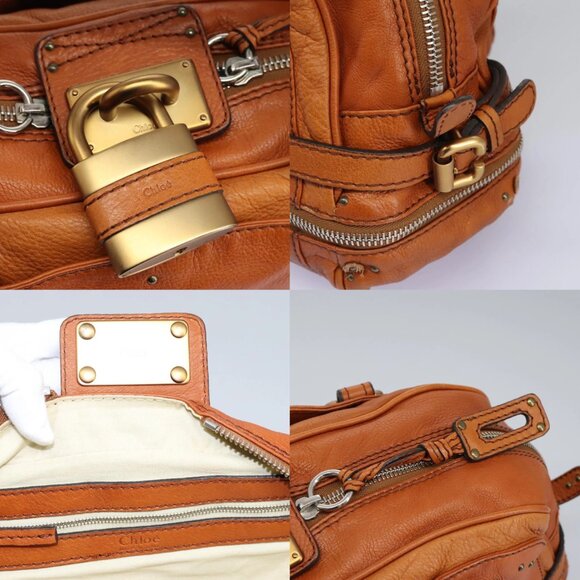 Chloe Paddington Hand Bag Leather Brown Auth am7626V - Picture 14 of 15